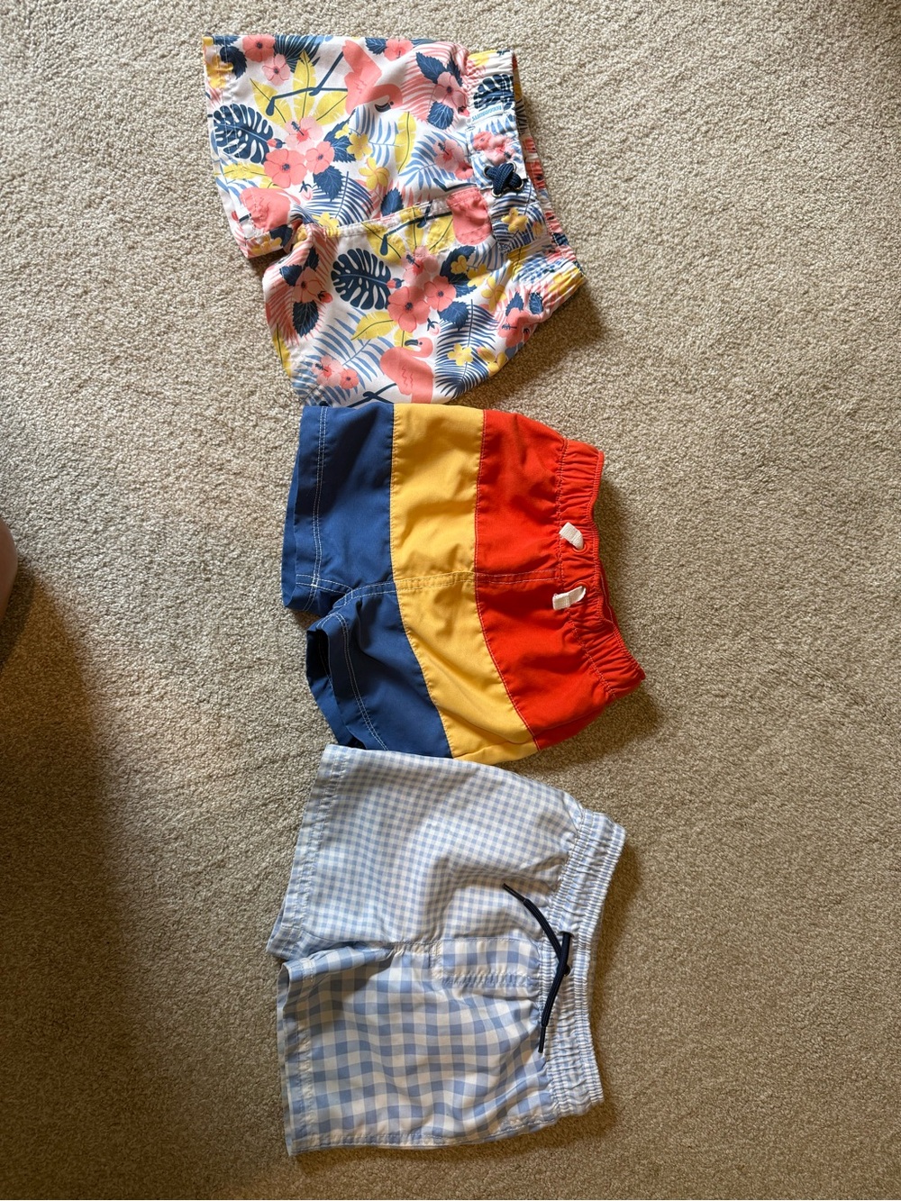 3 pack bundle! Toddler Shorts Set - Floral, Stripe & Gingham - Multicolor